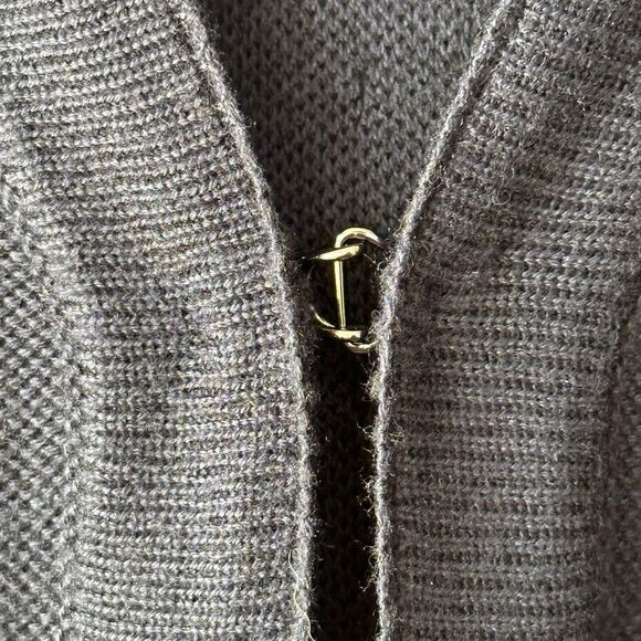 St John Navy Blue Handbeaded Long Cardigan Sweater Size M - Picture 7 of 13